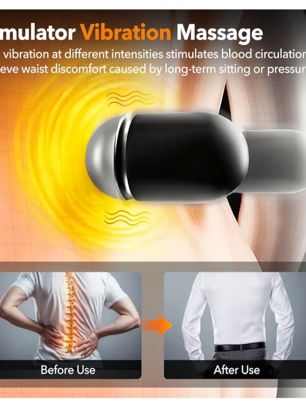 Triple Fusion Back Massager with Heat And Deep Tissue Massage